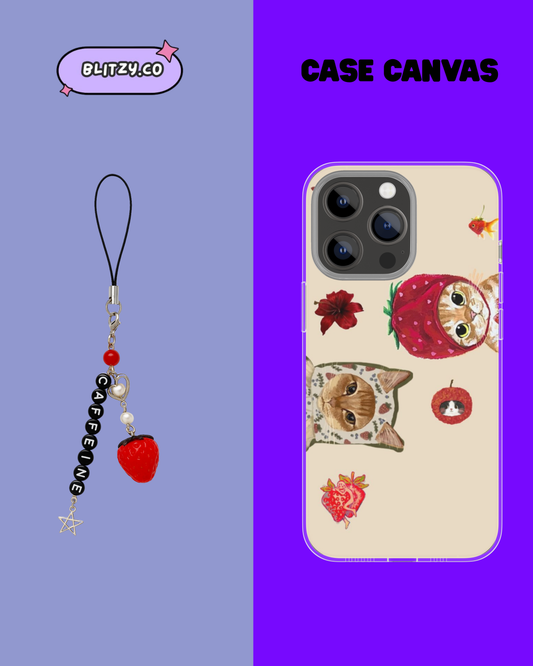 Caffeine Themed Phone Case & Charm