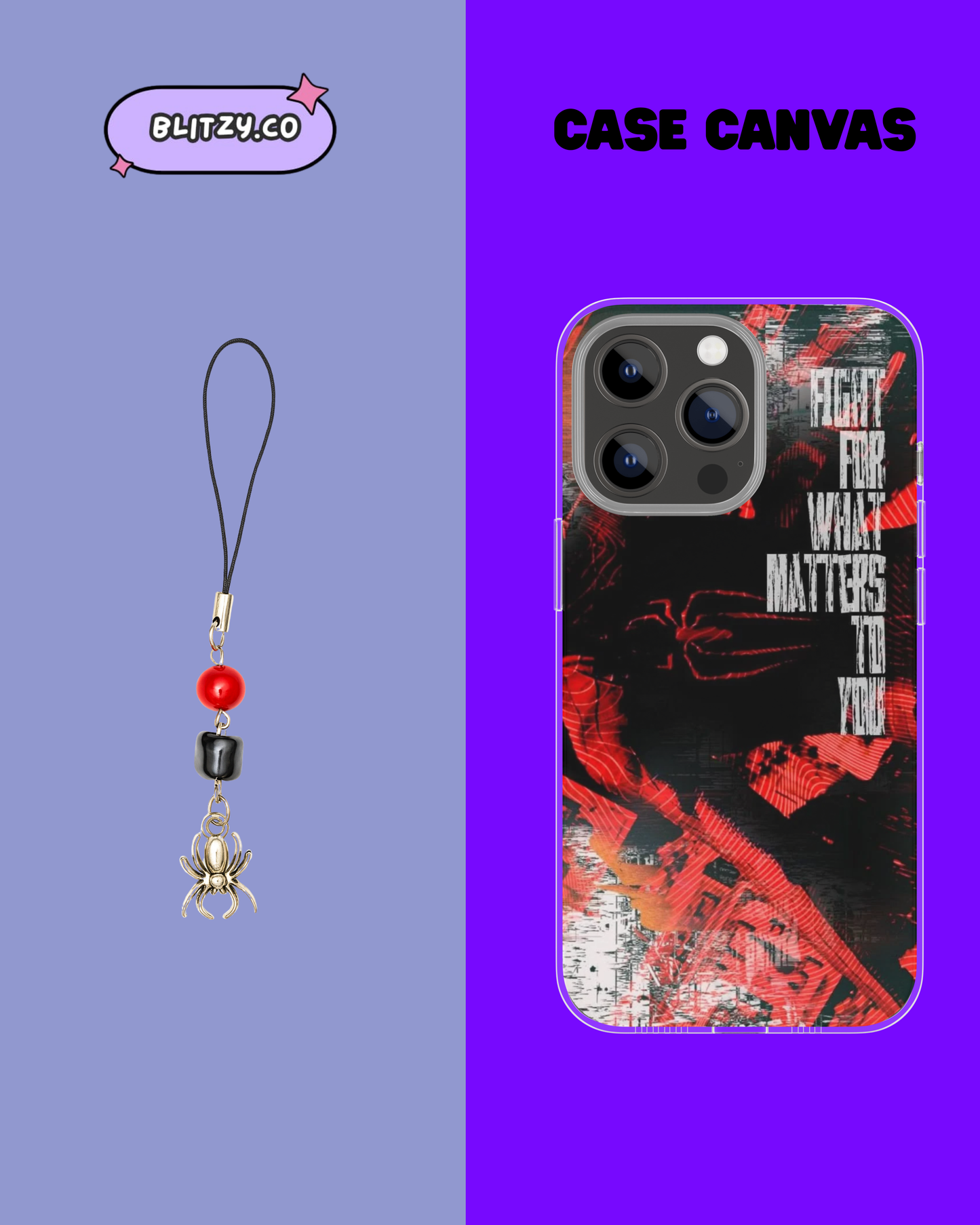 Spidey Themed Phone Case & Charm