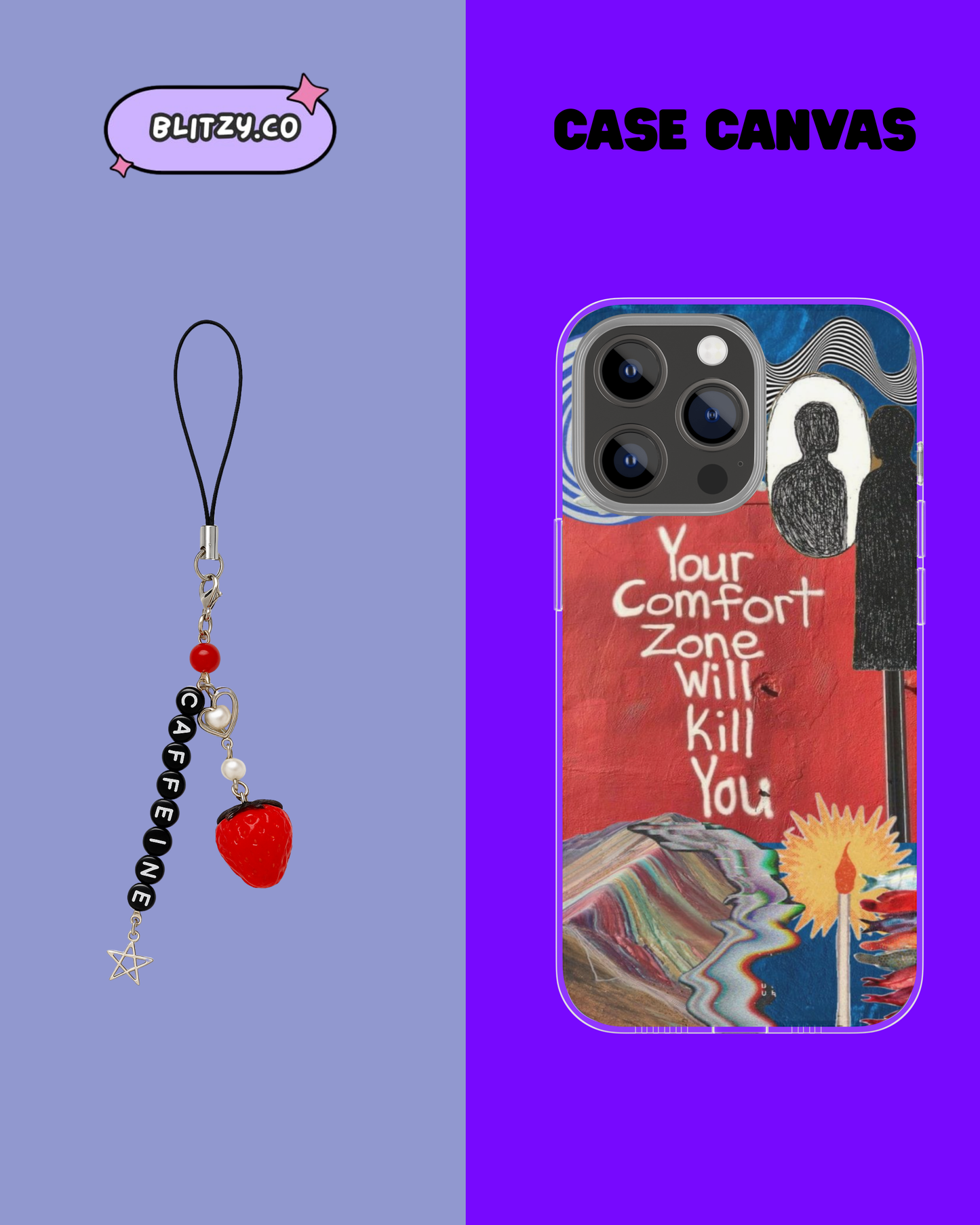 Caffeine Themed Phone Case & Charm