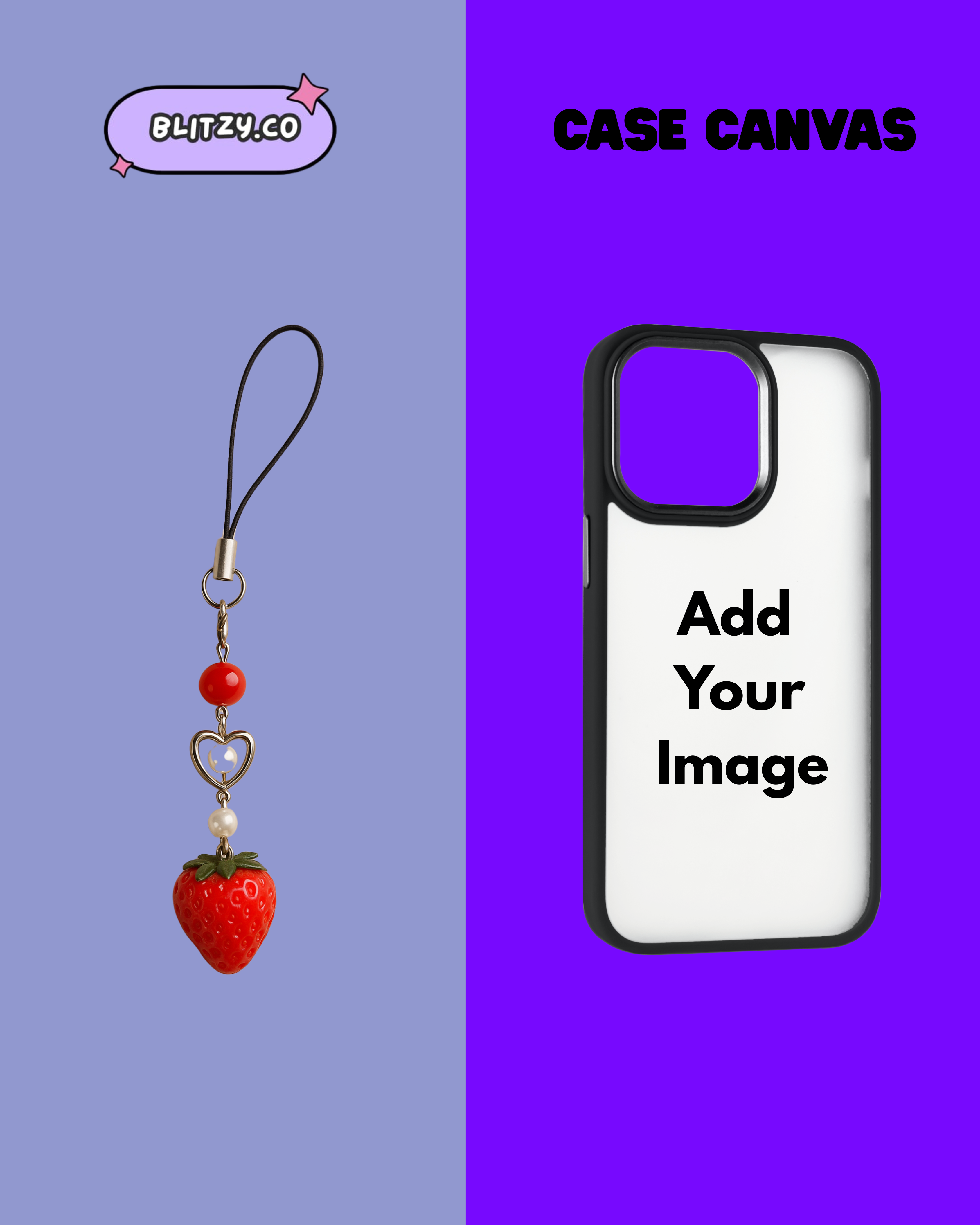 Add Your Design Phone Case with Charm