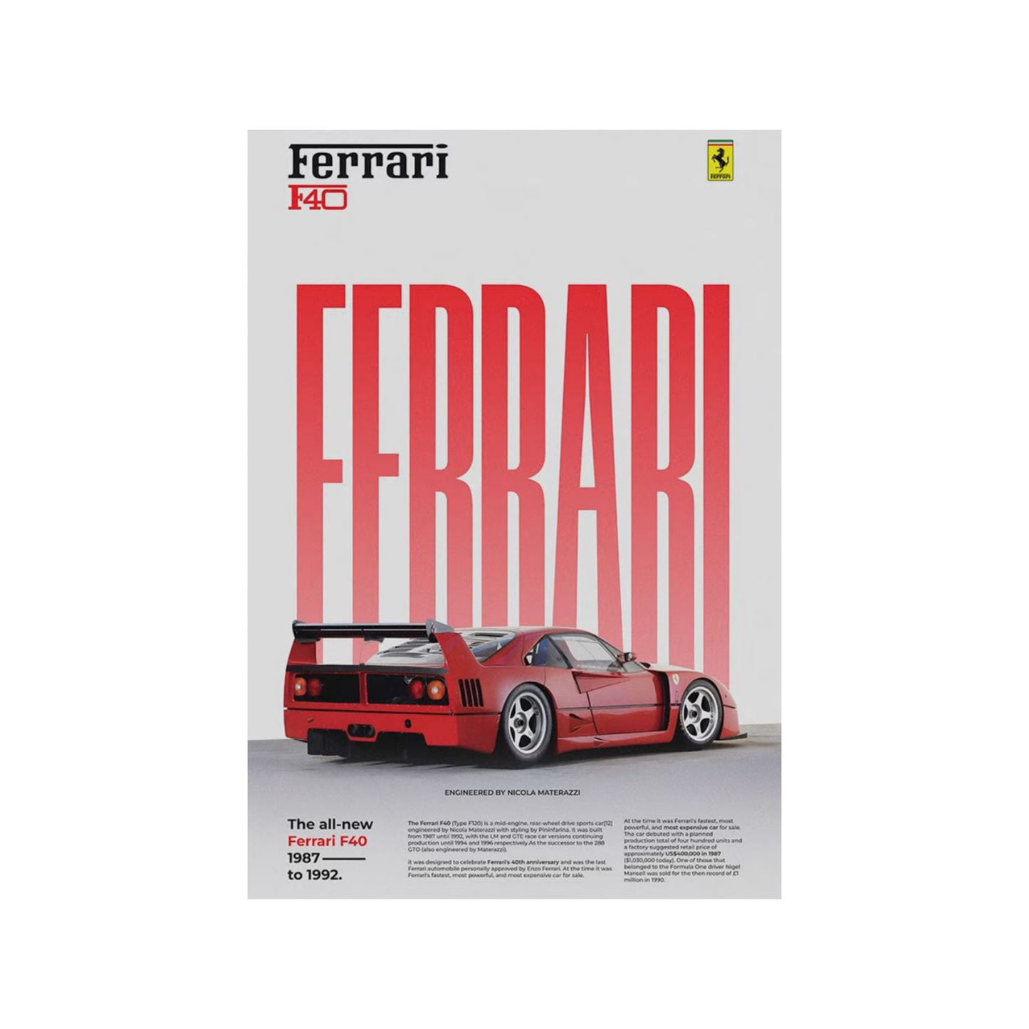 Ferrari Themed Posters - Vol I