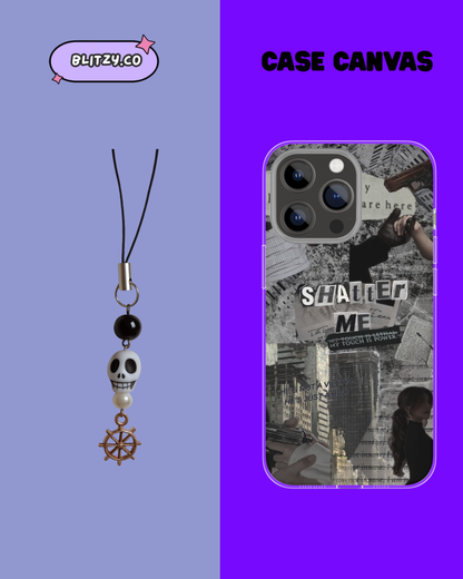 Shatter-me inspired Phone Case & charm