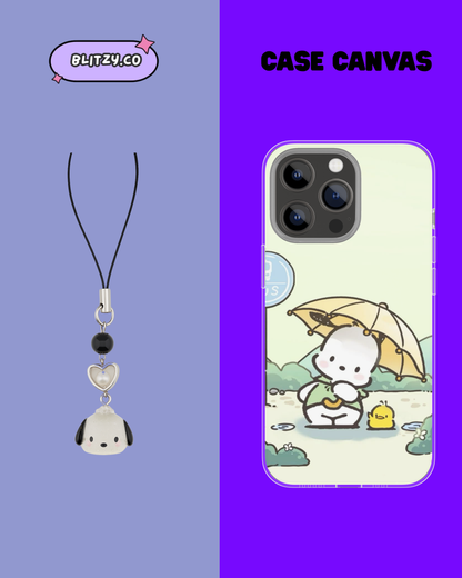 Kawai Pochi inspired Phone Case & Charm