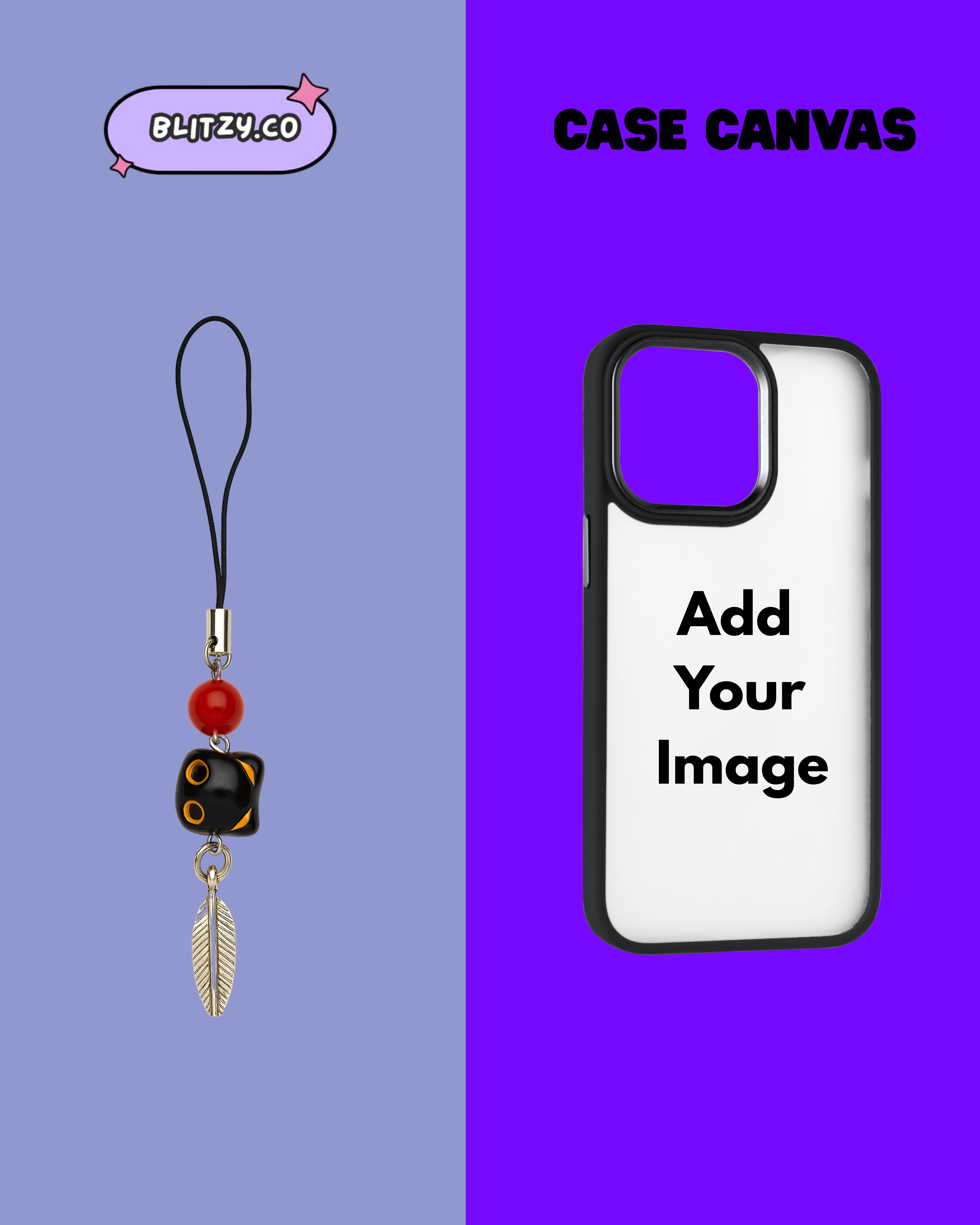 Add Your Design Phone Case with Charm