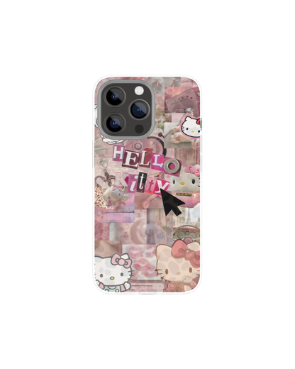 Calm Pink Collage Themed Phone Case