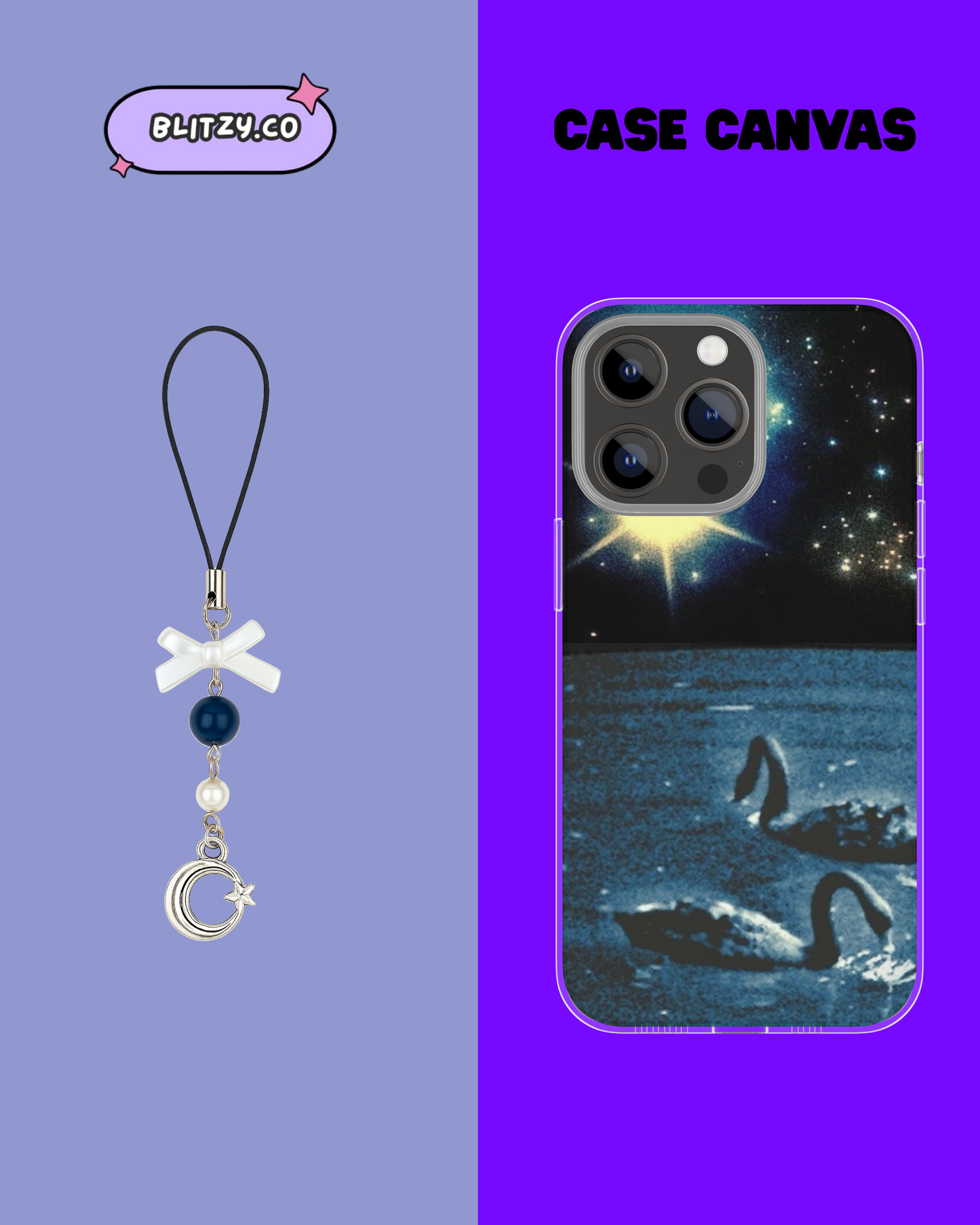 Celestial dreams Themed Phone Case & Charm