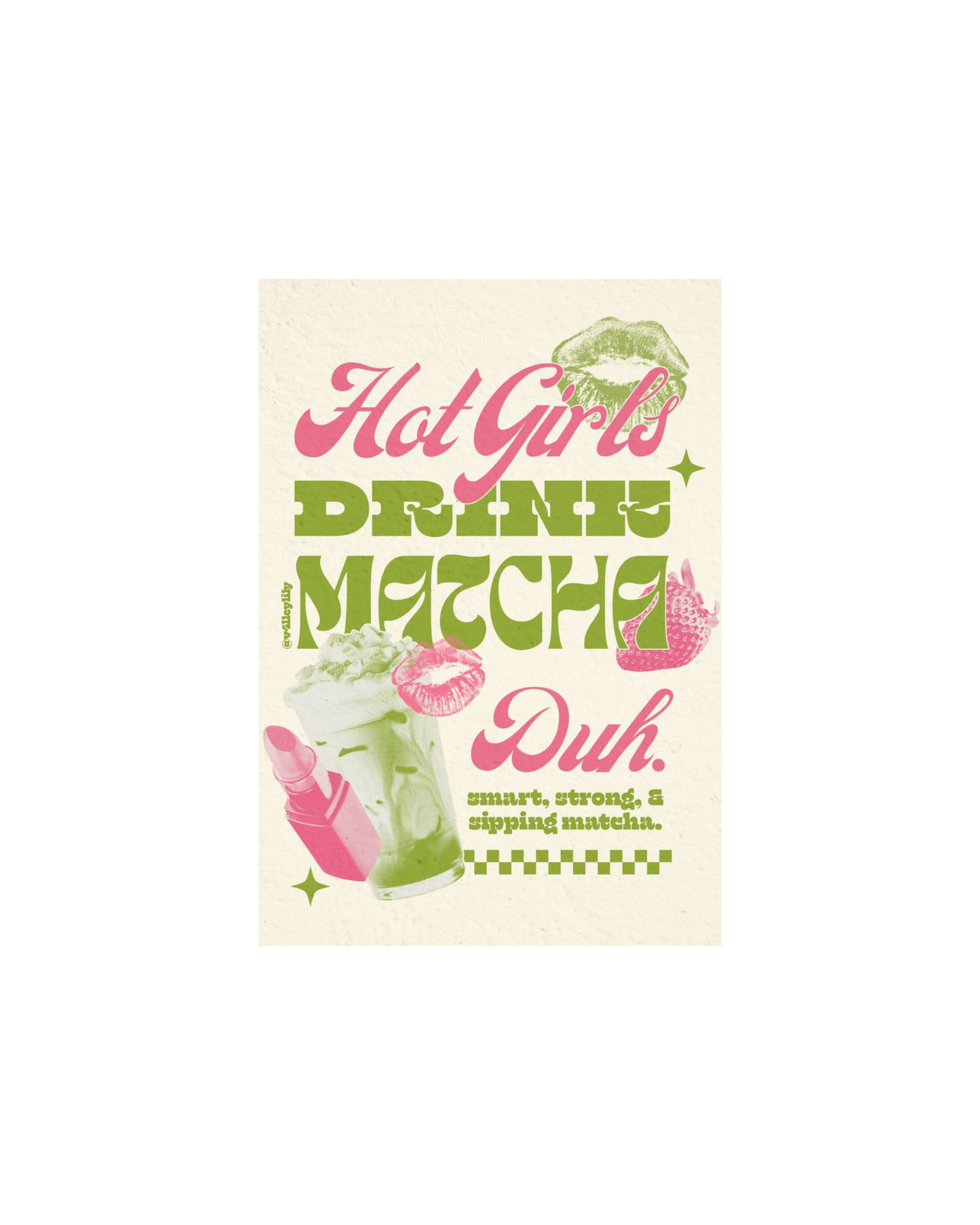Matcha Girl Themed Posters
