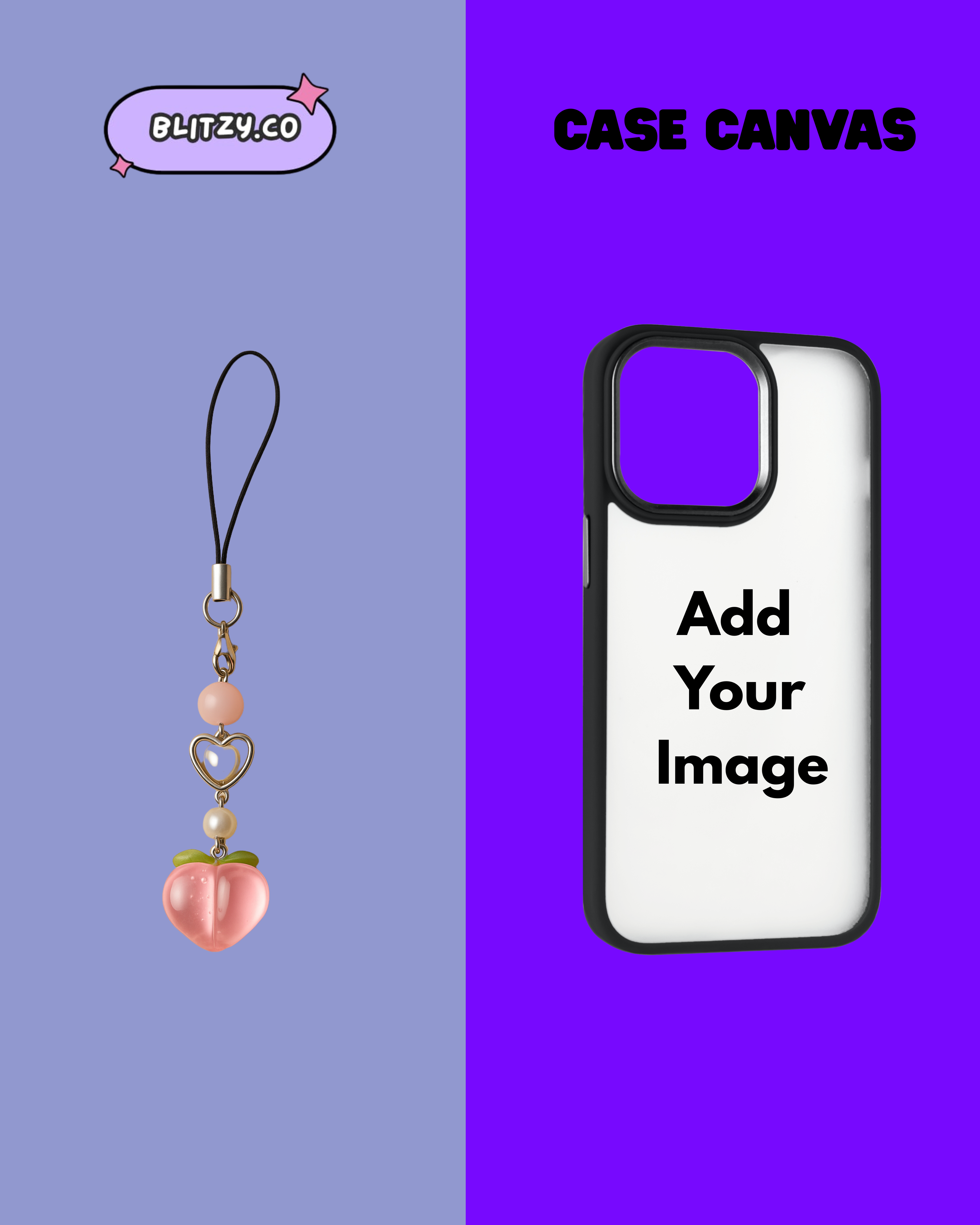 Add Your Design Phone Case with Charm
