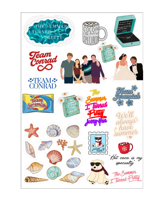 The Summer I turned Pretty Sticker sheets