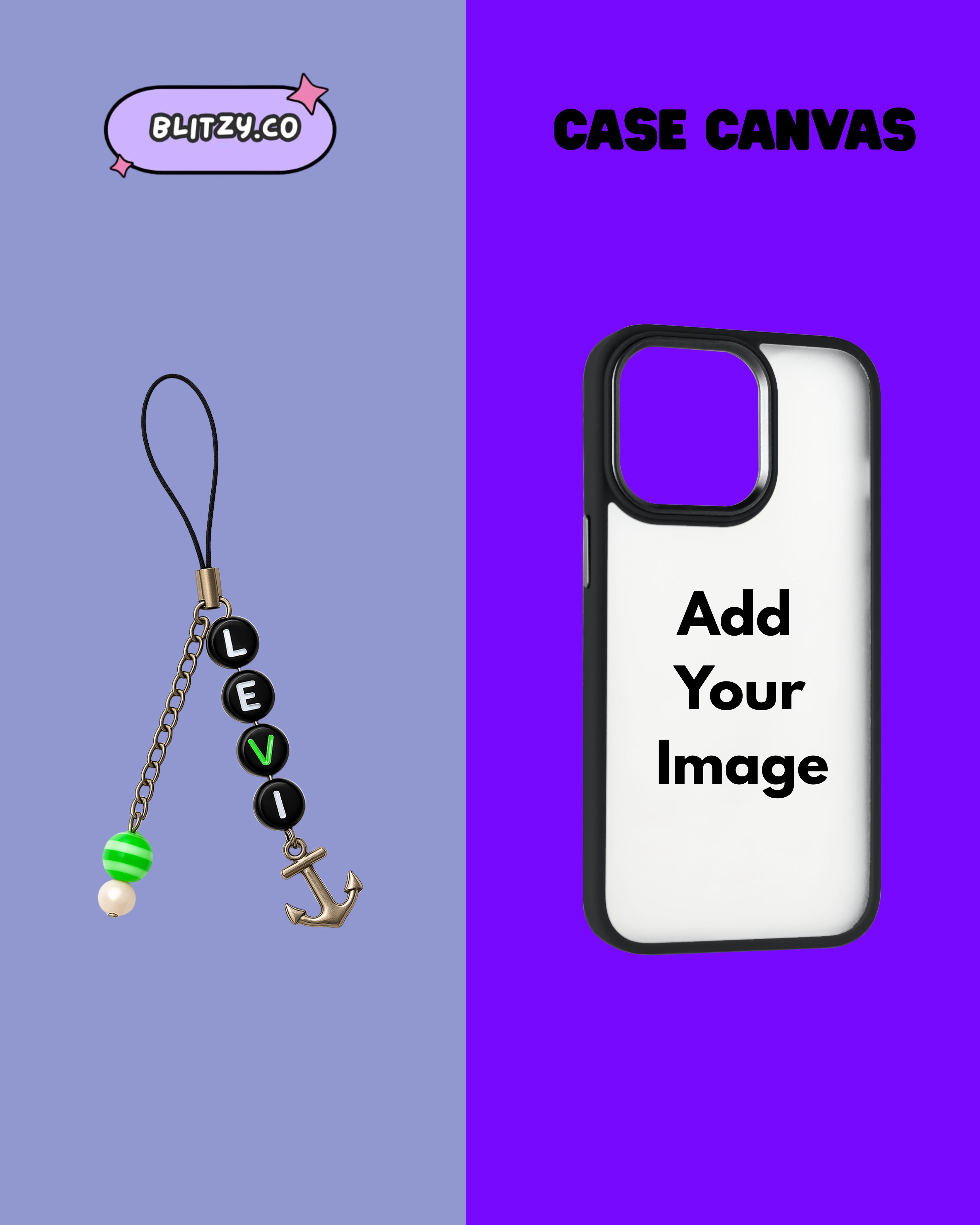Add Your Design Phone Case with Charm