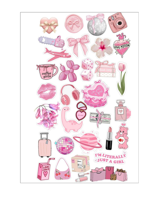 Pink Dreams Themed Sticker Sheets