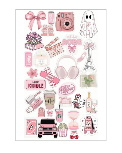 Pink Dreams Themed Sticker Sheets