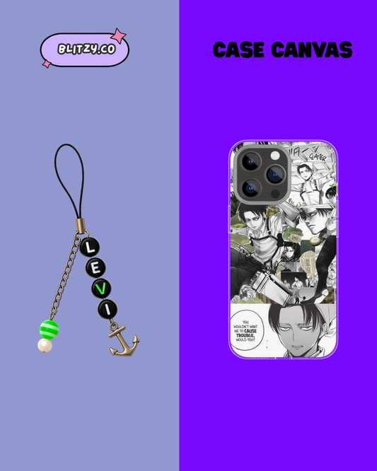 Levi Ackerman's Themed Phone Case & Charm