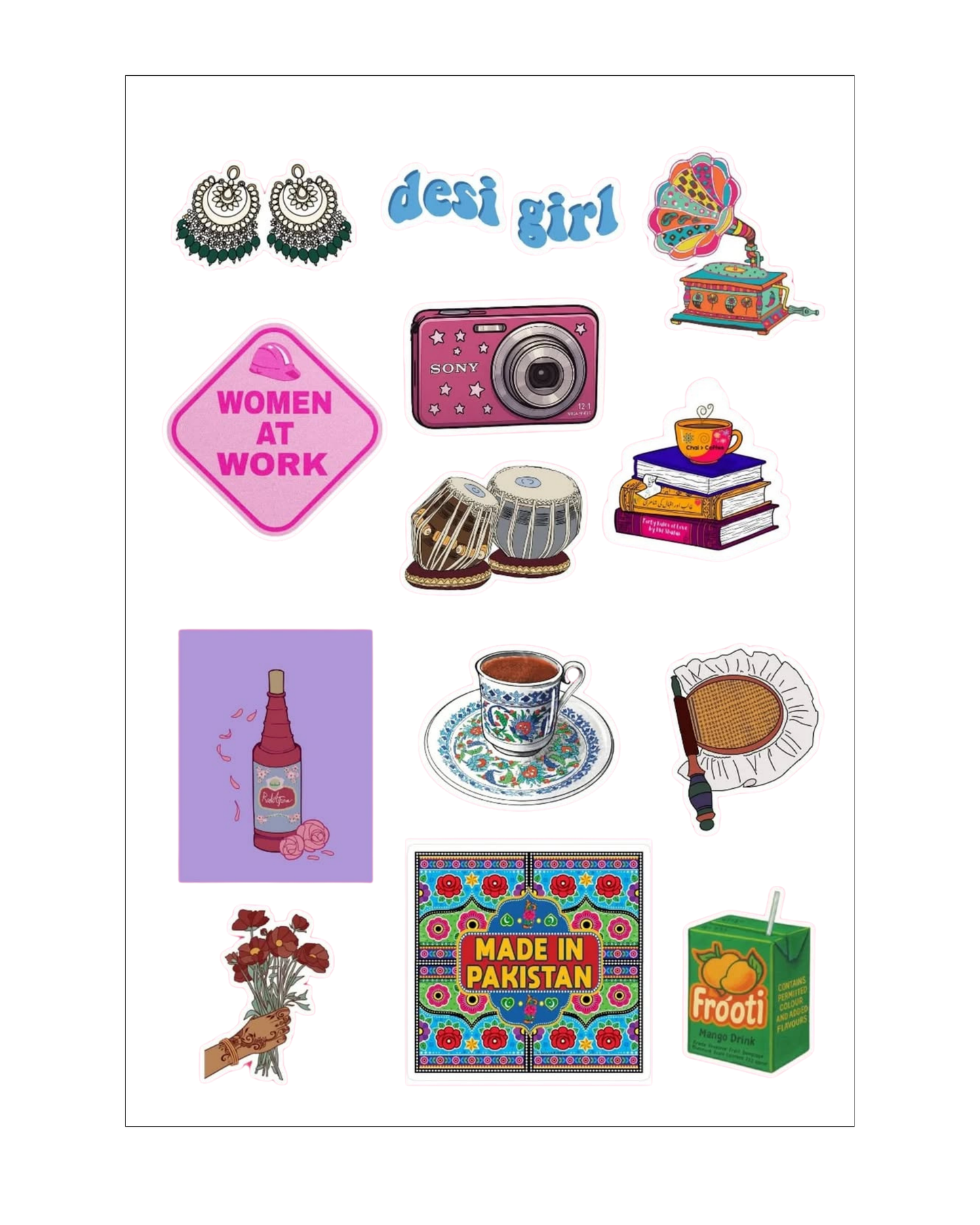 Pakistani Cultured Themed Stickers