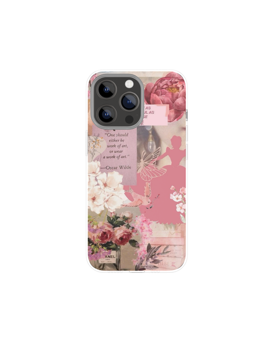 Calm Pink Collage Themed Phone Case