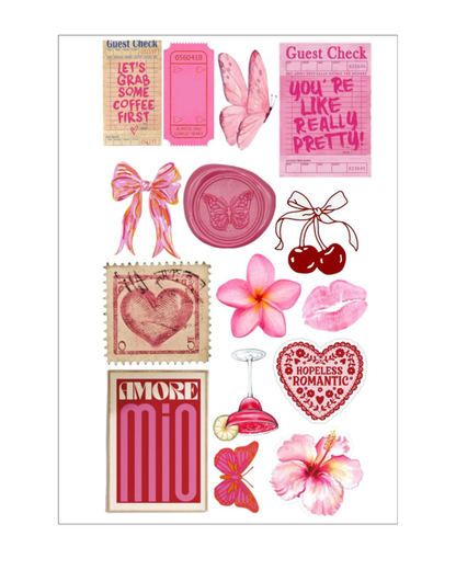 Pink Dreams Themed Sticker Sheets