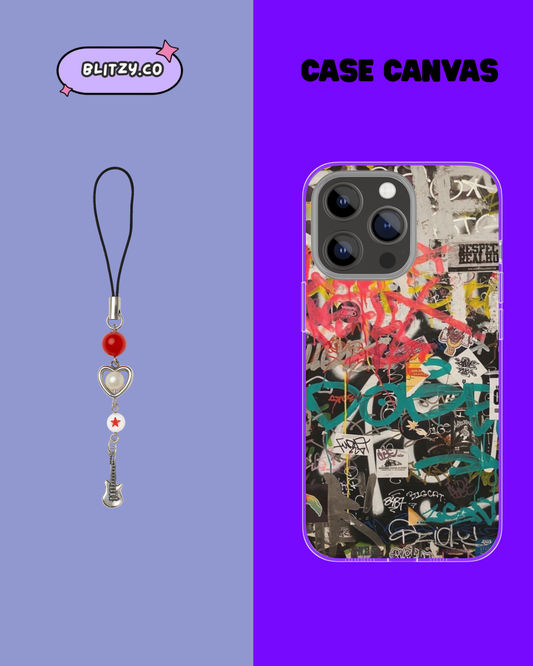 Rockstar Rebel Themed Phone Case & Charm