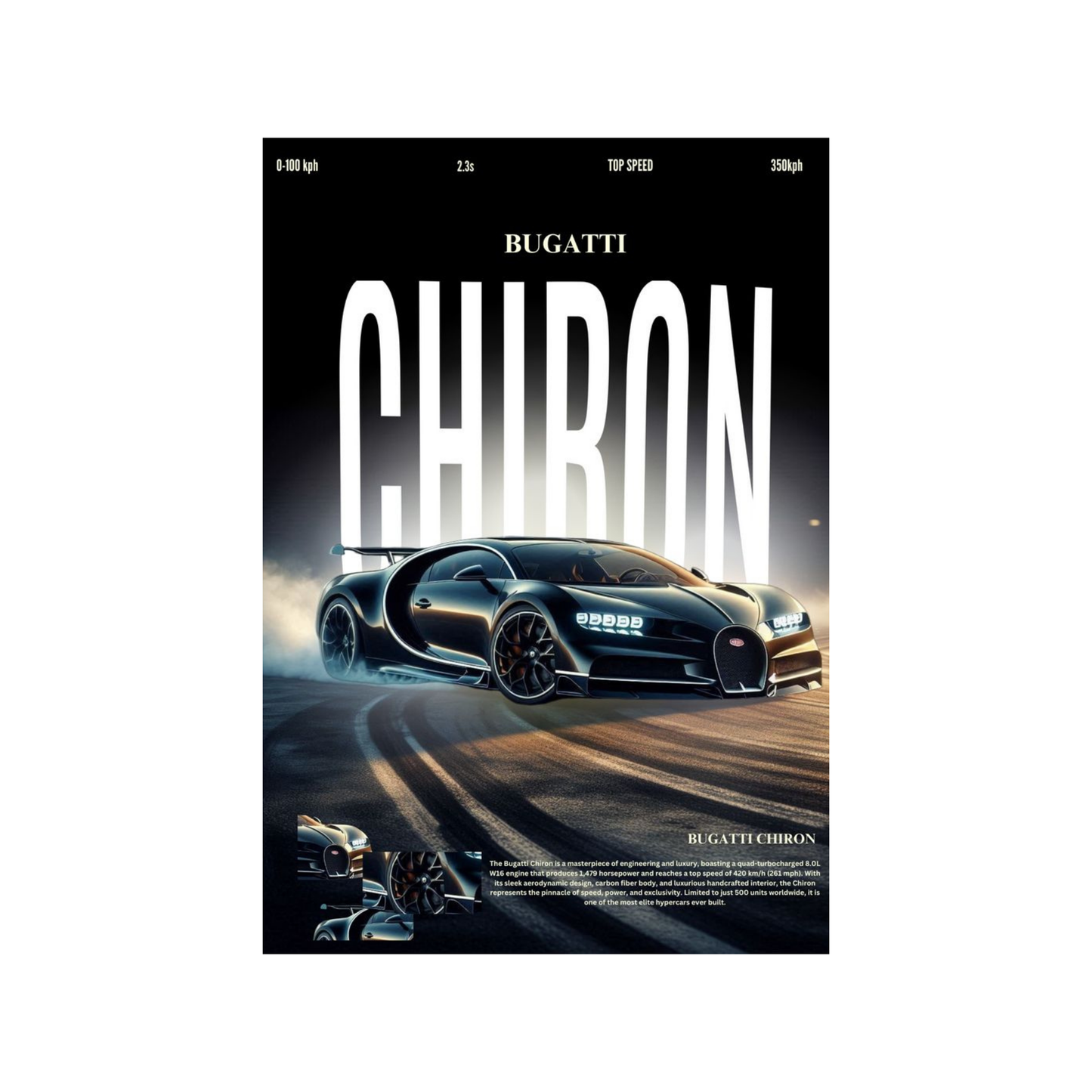 Bugatti Themed Cars Posters