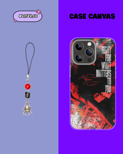 Spidey Themed Phone Case & Charm