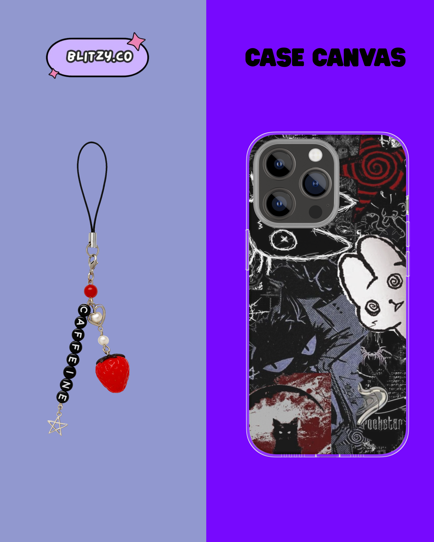 Caffeine Themed Phone Case & Charm