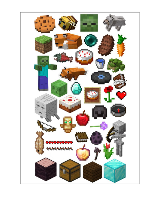 Minecraft Themed Sticker Sheets