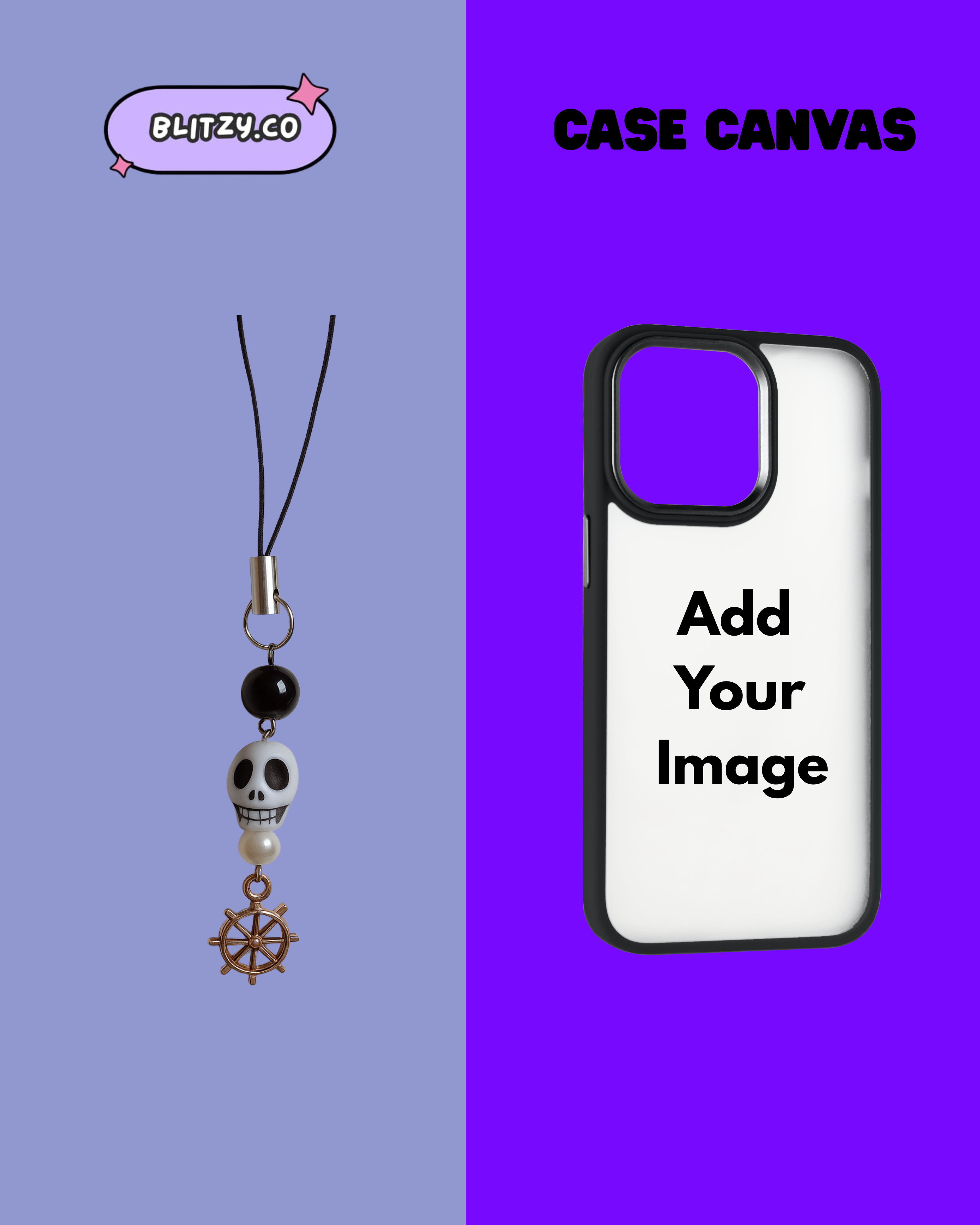 Add Your Design Phone Case with Charm