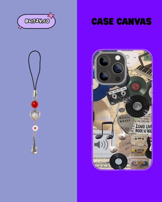 Rockstar Rebel Themed Phone Case & Charm