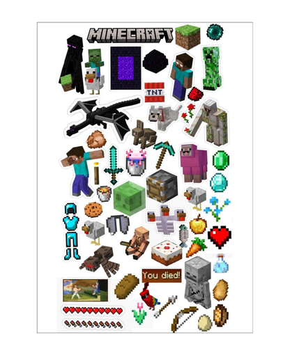 Minecraft Themed Sticker Sheets
