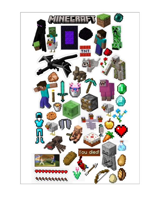 Minecraft Themed Sticker Sheets