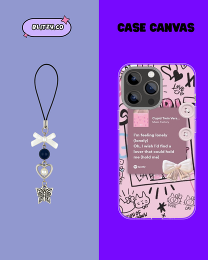 Coquette Themed Phone Case & Charm