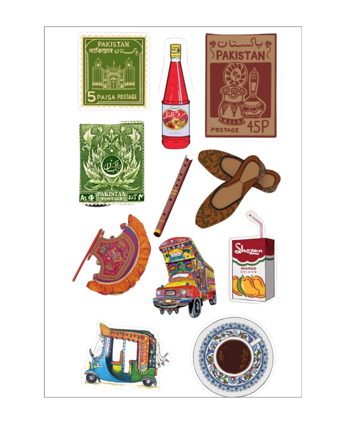 Pakistani Cultured Themed Stickers