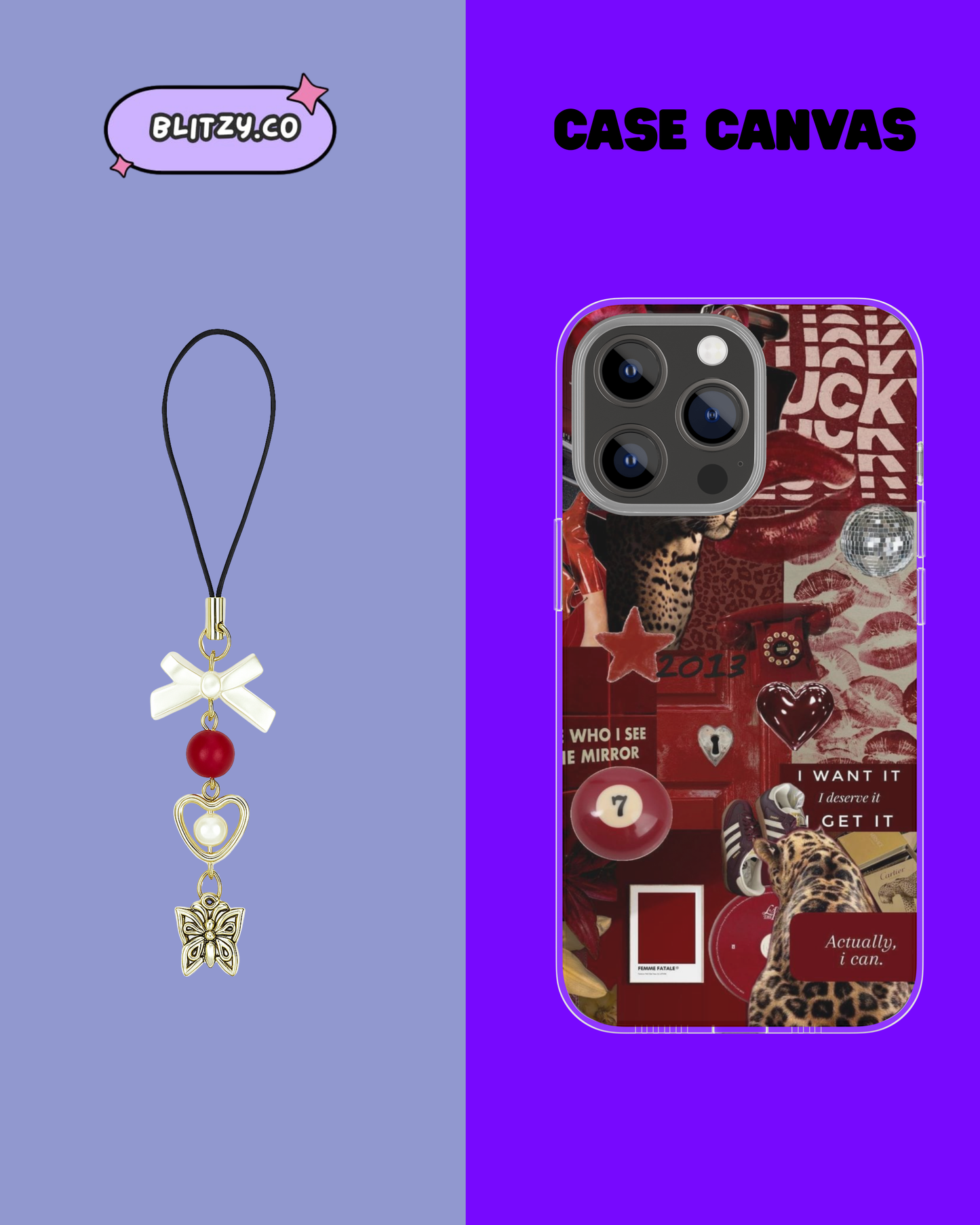 Coquette Themed Phone Case & Charm