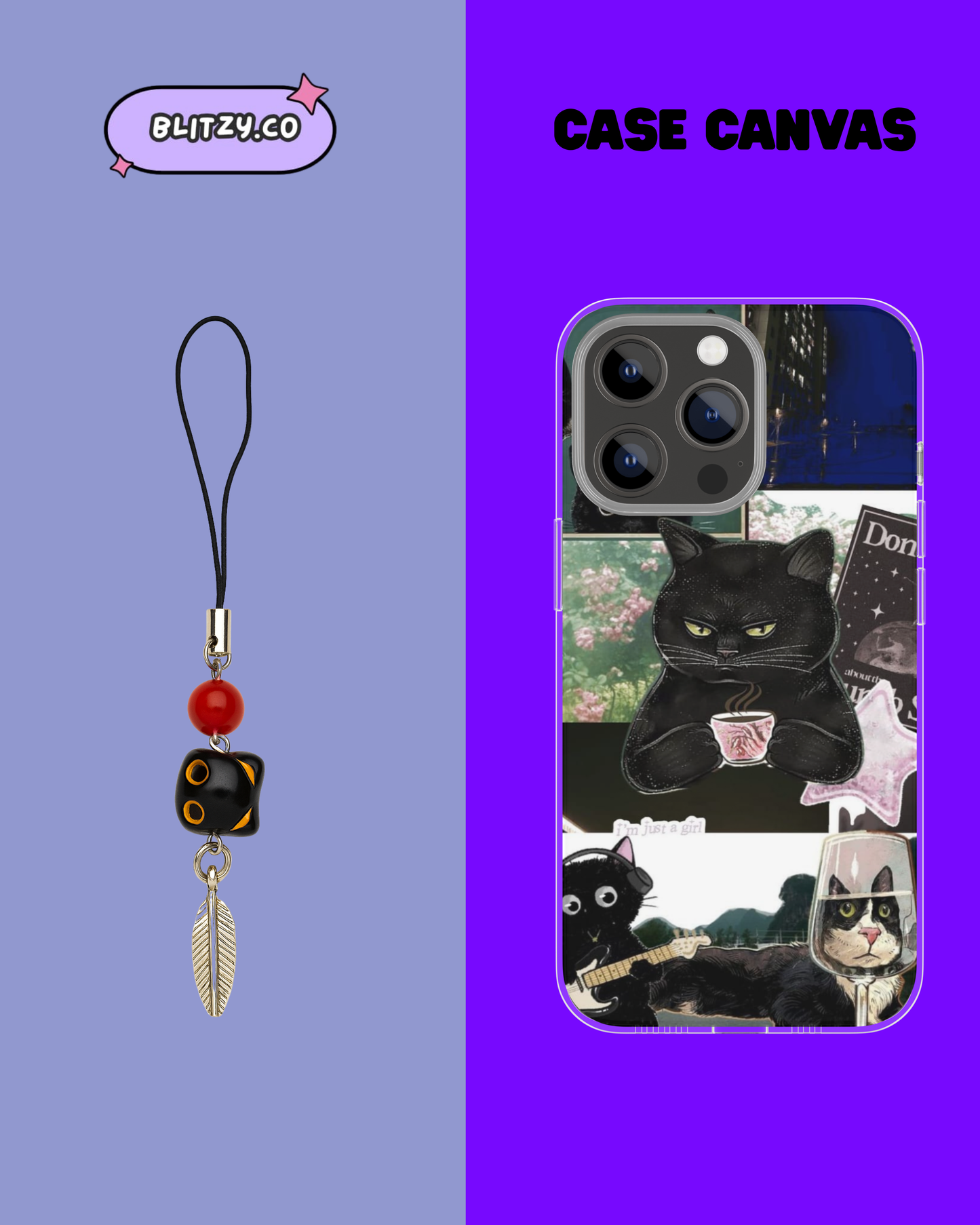 Meow Majesty Themed Phone Case & Charm