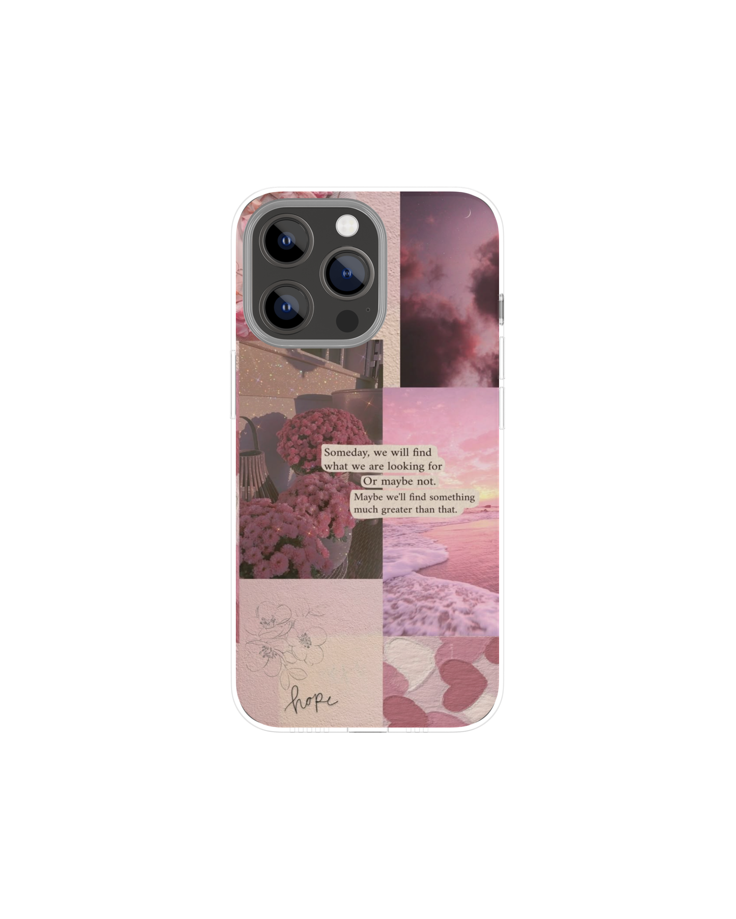 Calm Pink Collage Themed Phone Case