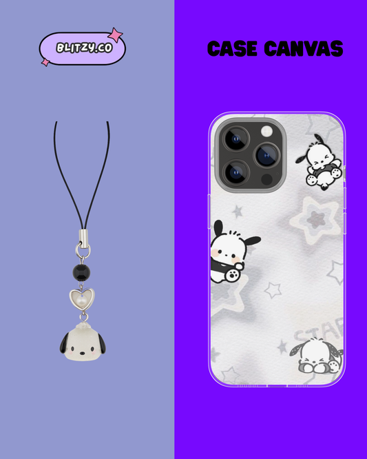 Kawai Pochi inspired Phone Case & Charm