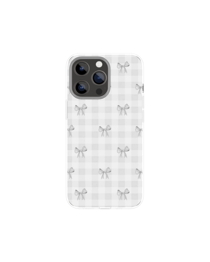 Silver Coquette Themed Phone Case