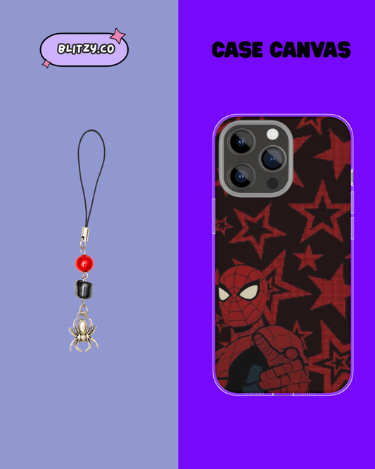 Spidey Themed Phone Case & Charm