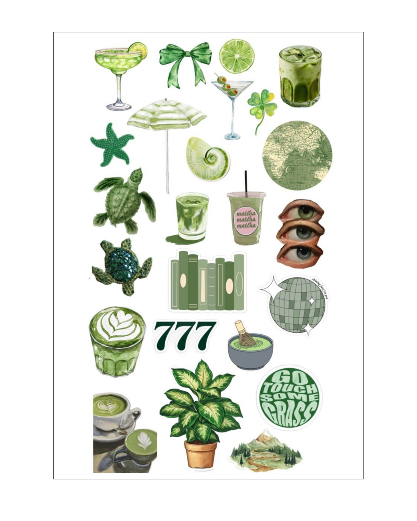 Matcha Girl Sticker Sheets