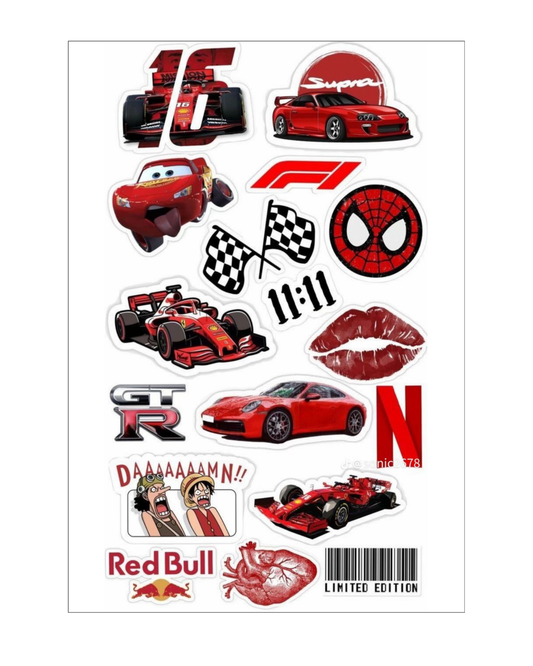 Formula 1 Themed Sticker Sheets