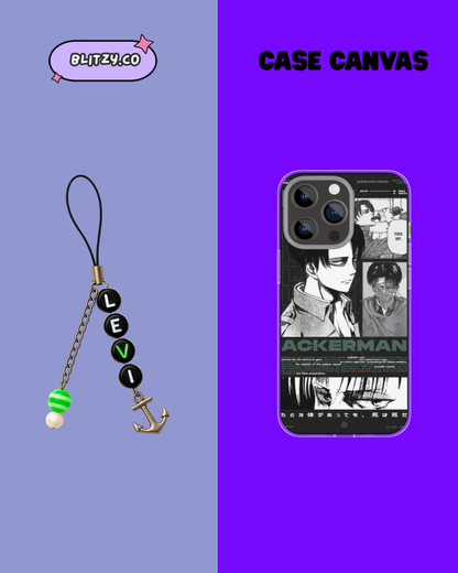 Levi Ackerman's Themed Phone Case & Charm