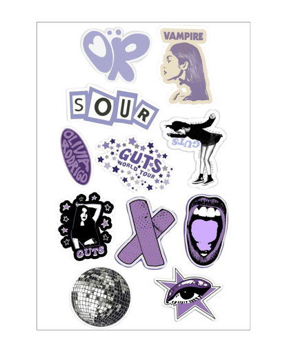 Olivia Rodrigo Sticker Sheets