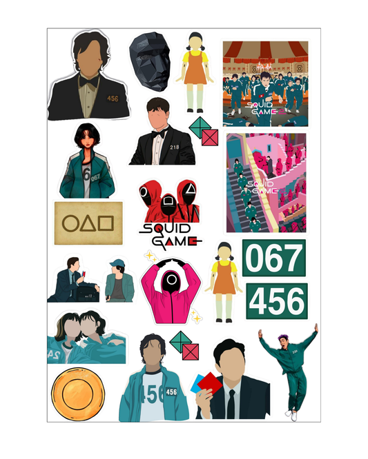 Squid Game Sticker Sheets