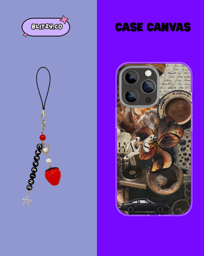 Caffeine Themed Phone Case & Charm