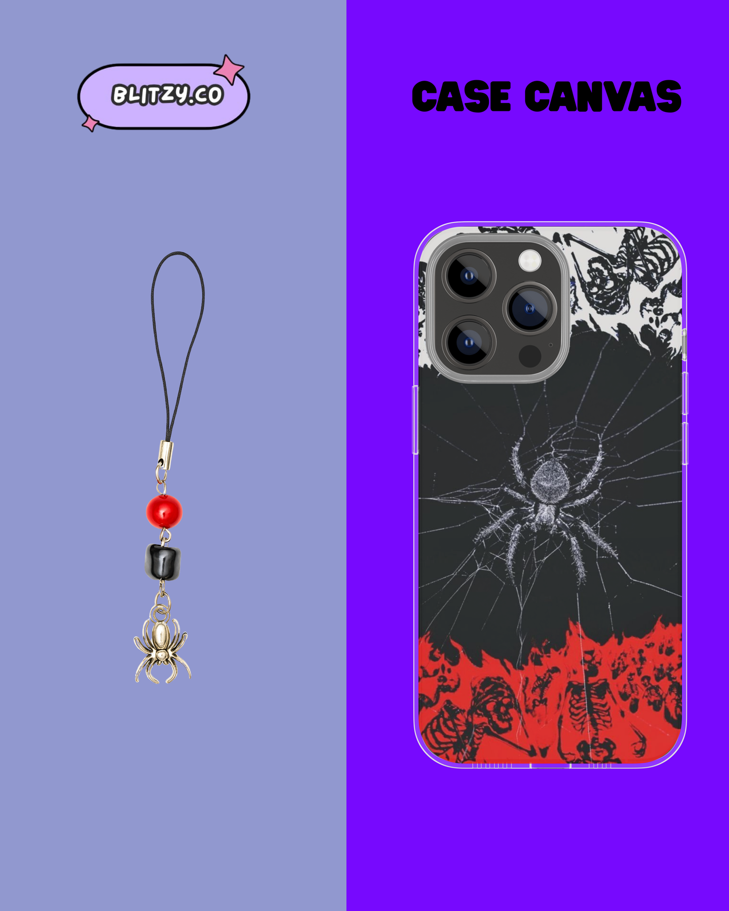 Spidey Themed Phone Case & Charm