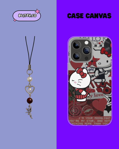 Fairy red themed phone case & charm