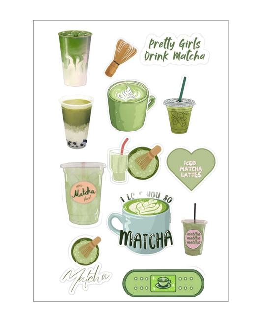 Matcha Girl Sticker Sheets